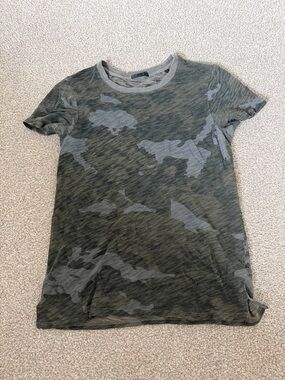 ATM Anthony Thomas Melillo Olive and Grey Camo Tee